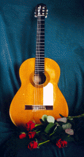 Moro's guitar made by Marcelo Barbero