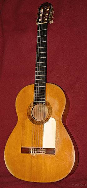 Moro's guitar, made by master luthier Marcelo Barbero.  Photo by Moro Buddy Bohn.